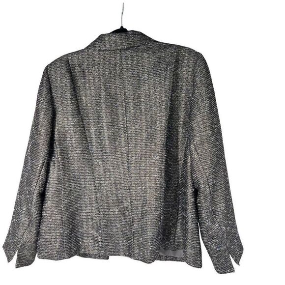 Chico’s‎ Silver Boucle Single Clasp Blazer 2 L Women’s - Picture 2 of 8